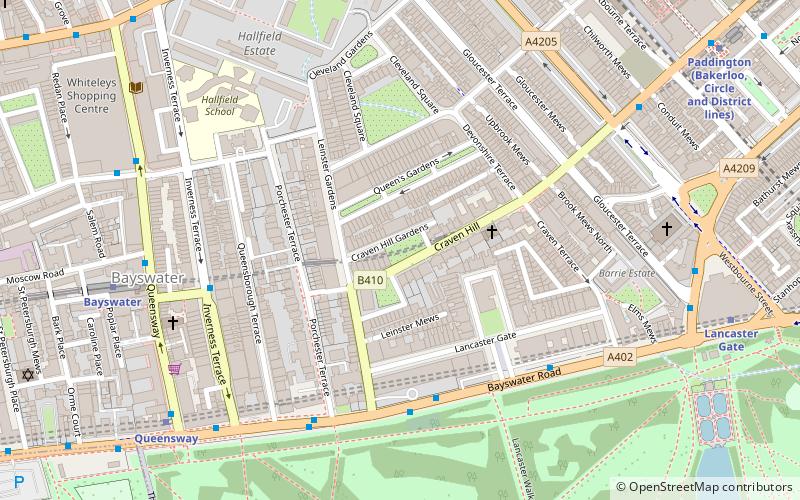 Craven Hill Gardens location map