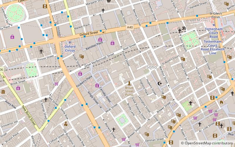 Marshall Street Baths location map