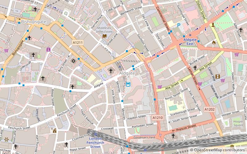 St Botolph's Aldgate location map