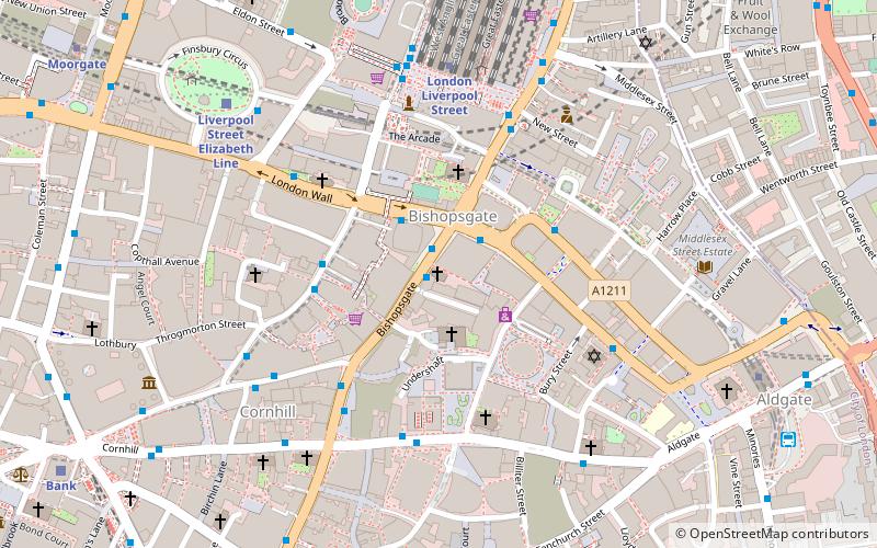 St Ethelburga's Bishopsgate location map