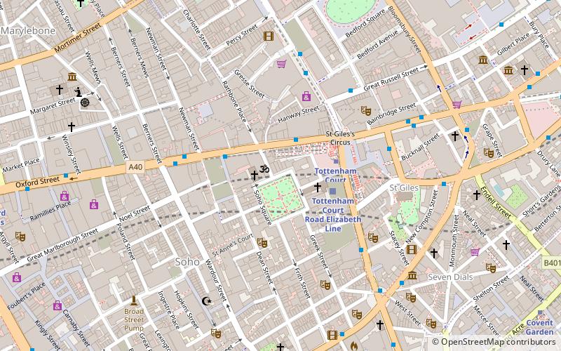 Soho Square location map