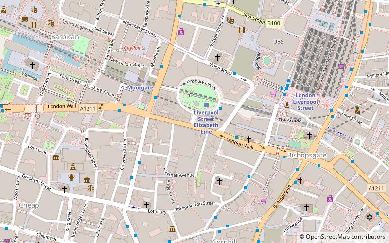 Finsbury Circus location map