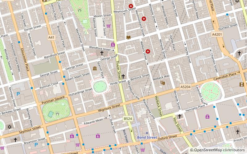Hinde Street Methodist Church location map