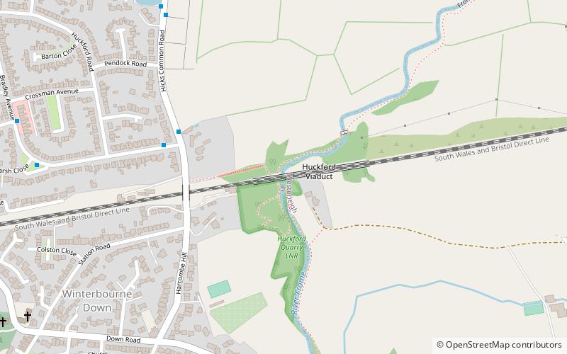 Huckford Viaduct location map