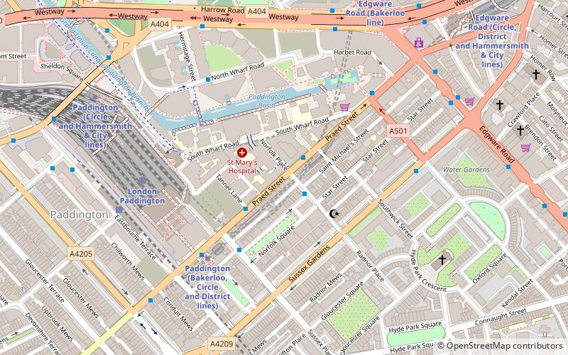 Praed Street location map