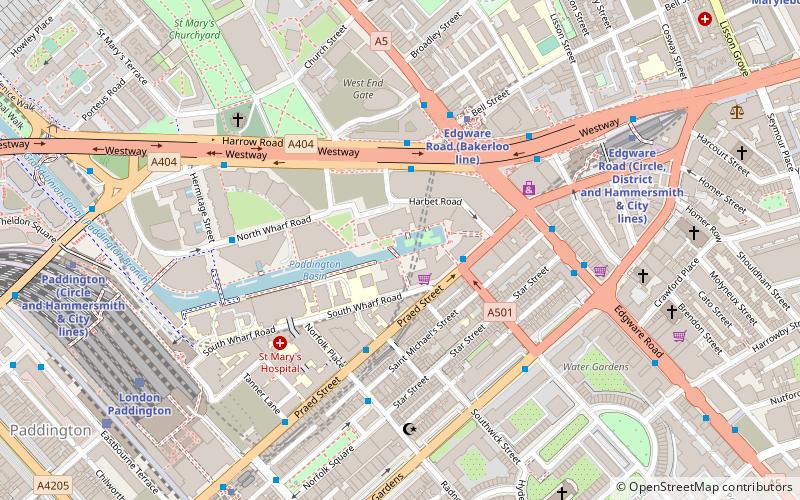 Merchant Square Footbridge location map