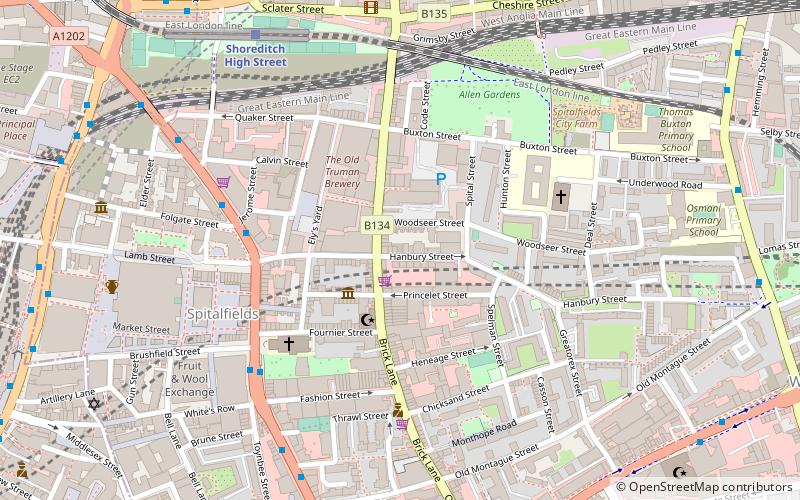 brick lane londyn location map