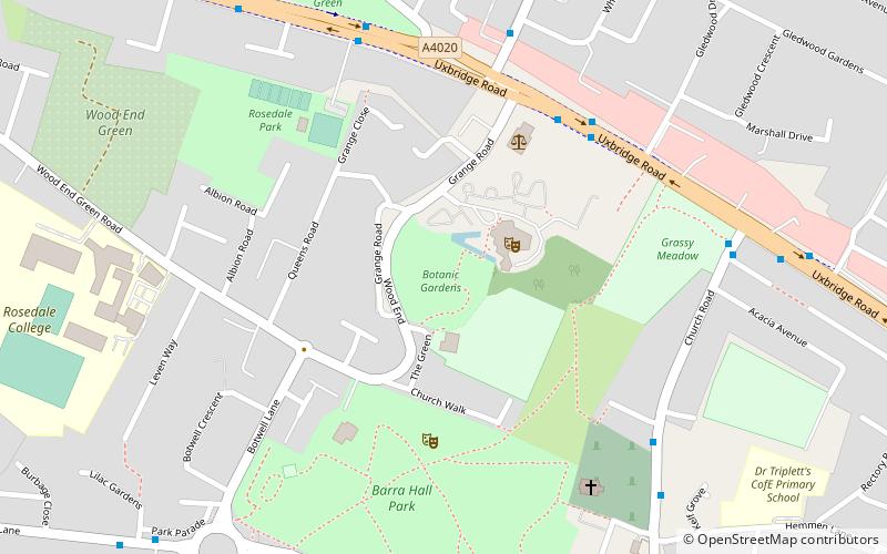 norman leddy memorial gardens uxbridge location map