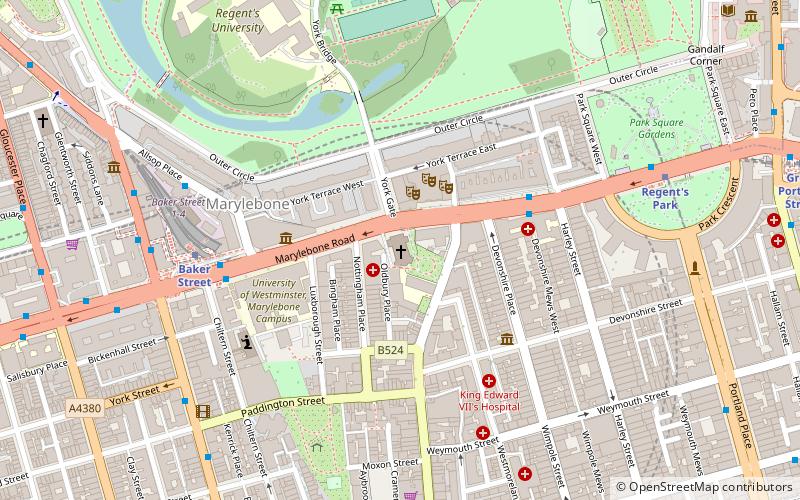 St Marylebone Parish Church location map