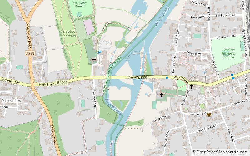 Goring and Streatley Bridge location map