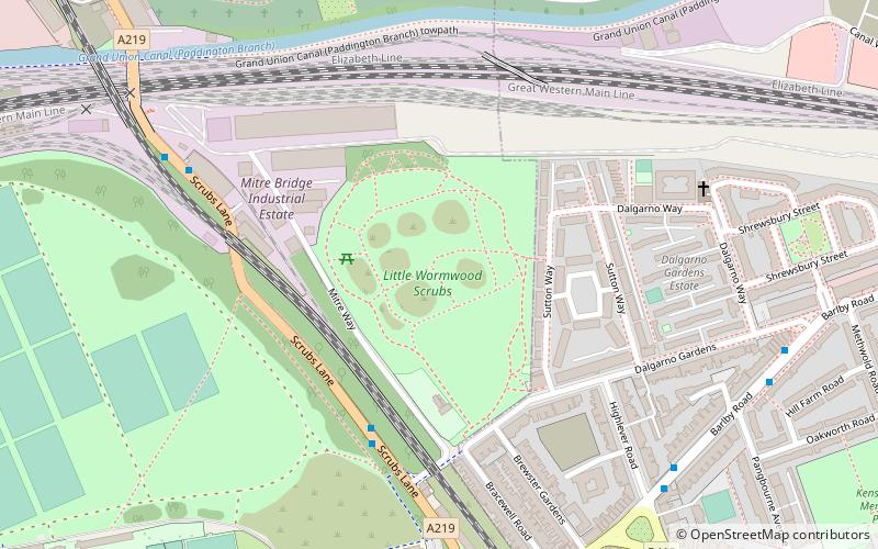 Little Wormwood Scrubs location map