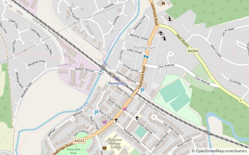Pontyclun location map