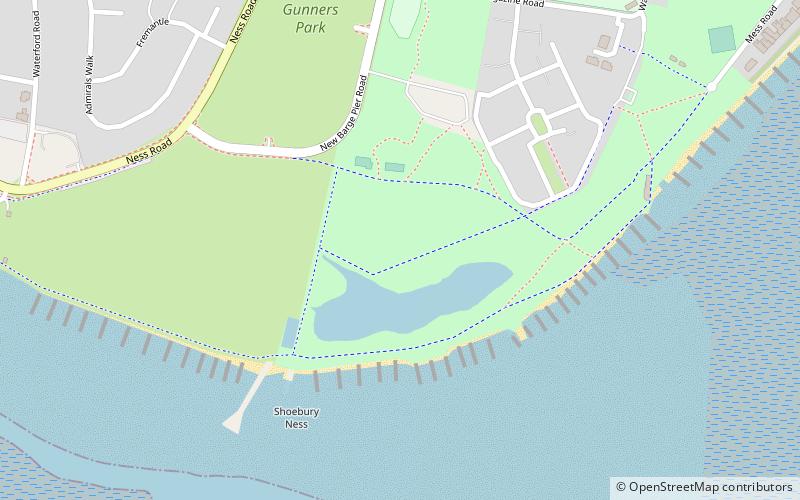 Gunners Park and Shoebury Ranges location map