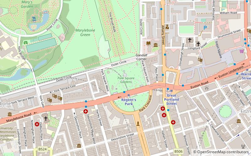 Park Square Gardens location map