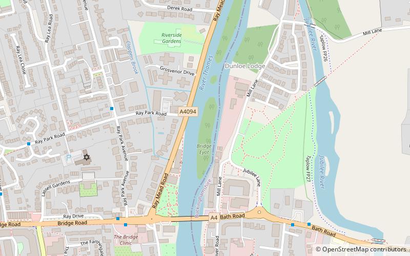 Bridge Eyot location map