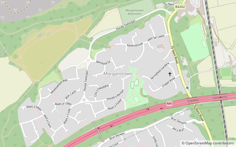 morganstown cardiff location map