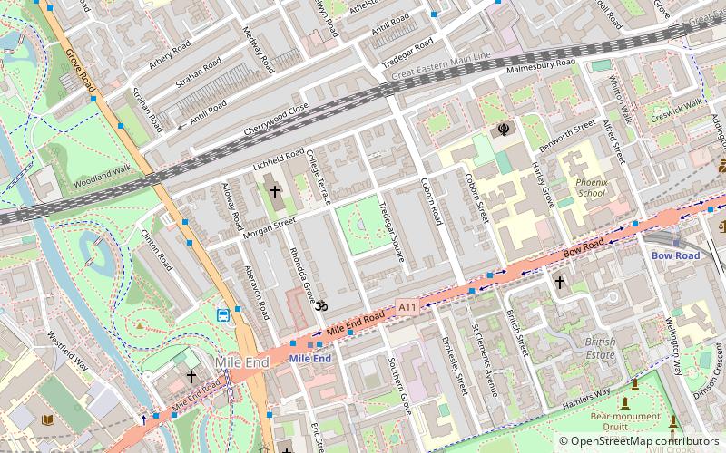 Tredegar Square location map