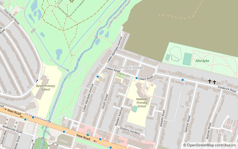 orchard village dagenham location map