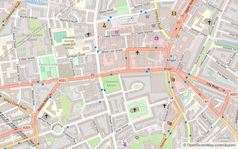 Claremont Square location map