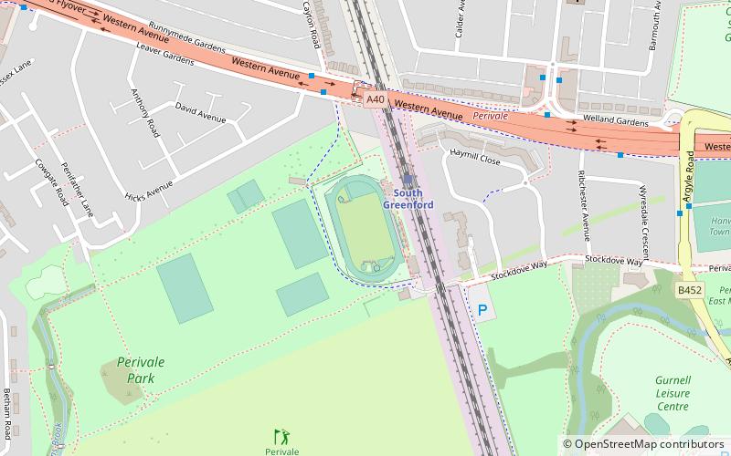 Perivale Park Athletics Track location map