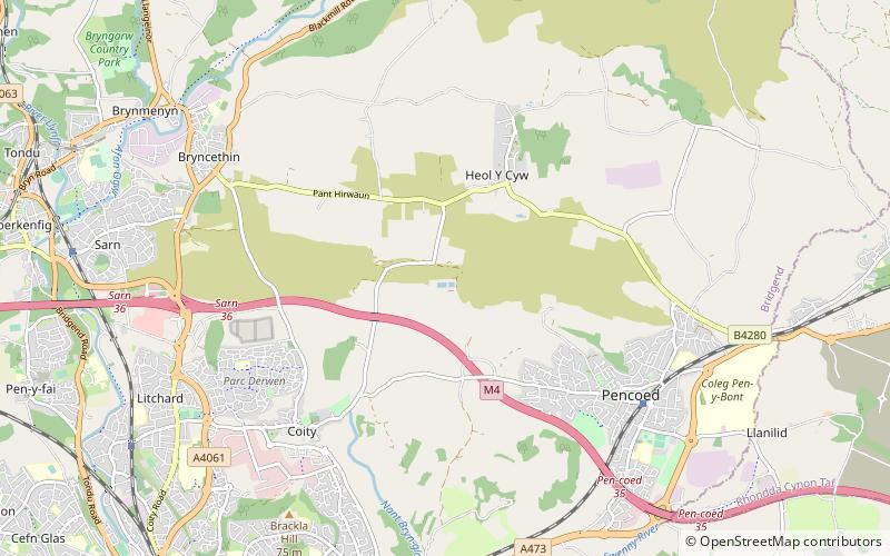 Cefn Hirgoed location map