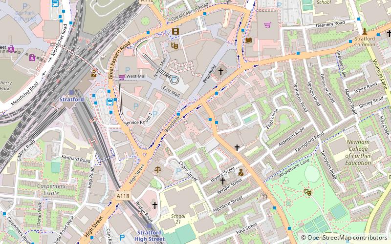 Stratford Town Hall location map