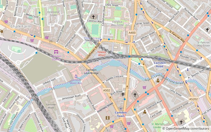 Hawley Lock location map