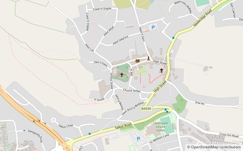 Llantrisant Church location map