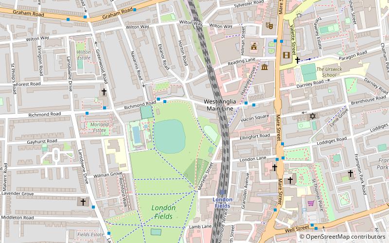 Hackney location map