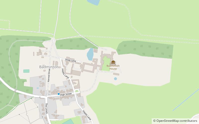 Badminton House location map