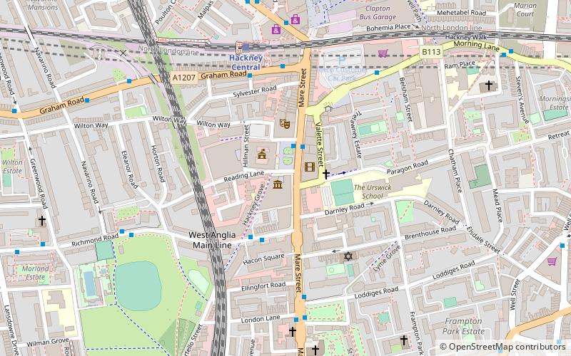 Hackney Town Hall location map