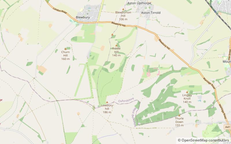 Aston Upthorpe Downs location map