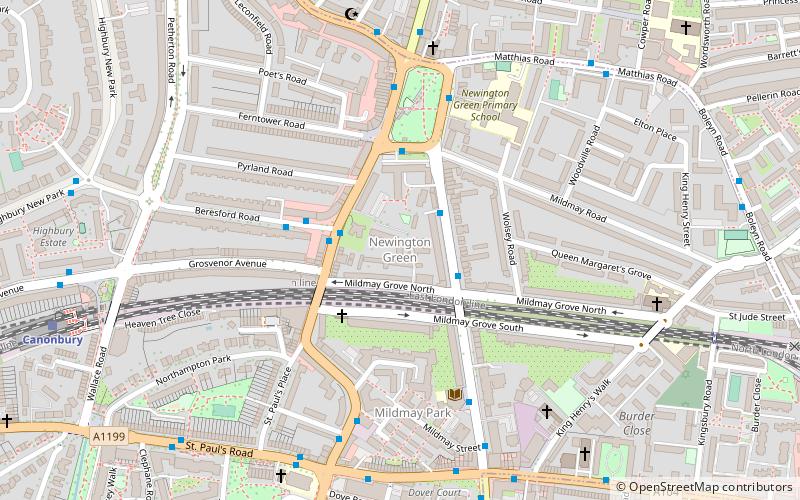 newington green londyn location map