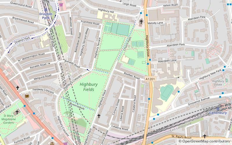 Highbury Fields location map