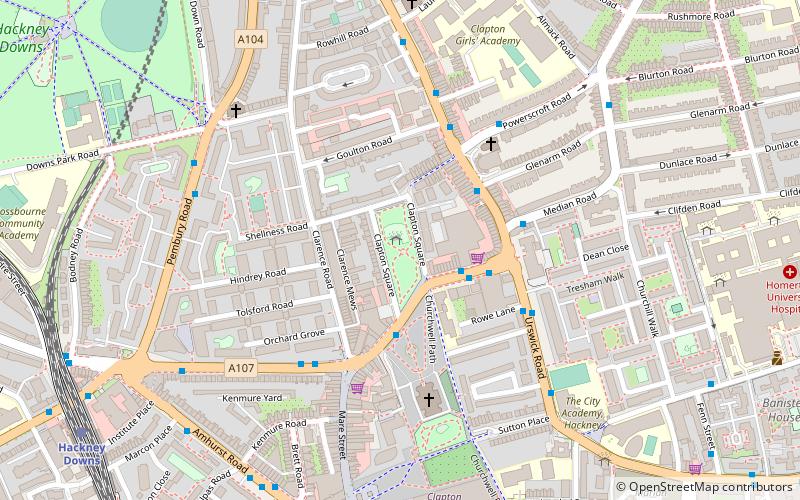 Clapton Square location map