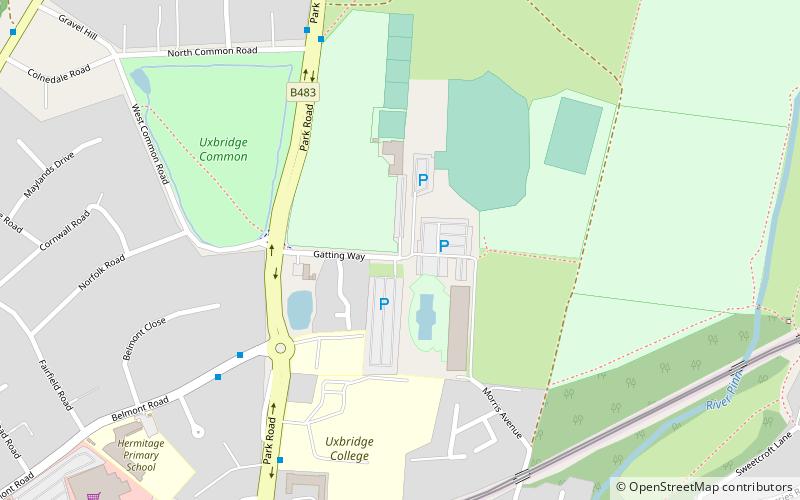 Uxbridge Cricket Club Ground location map
