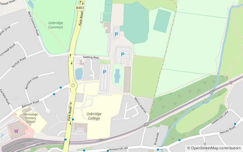 Hillingdon Sports and Leisure Complex location map