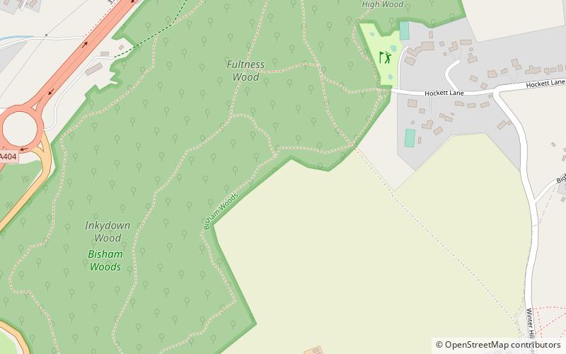Bisham Woods location map