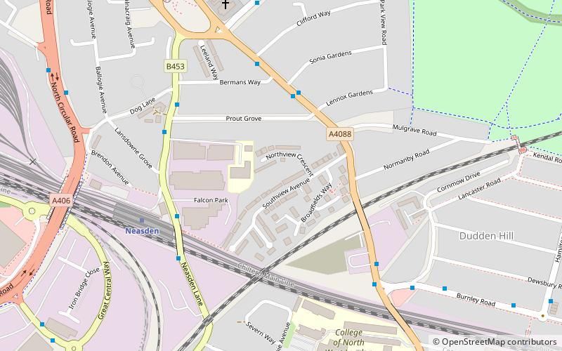 Neasden location map