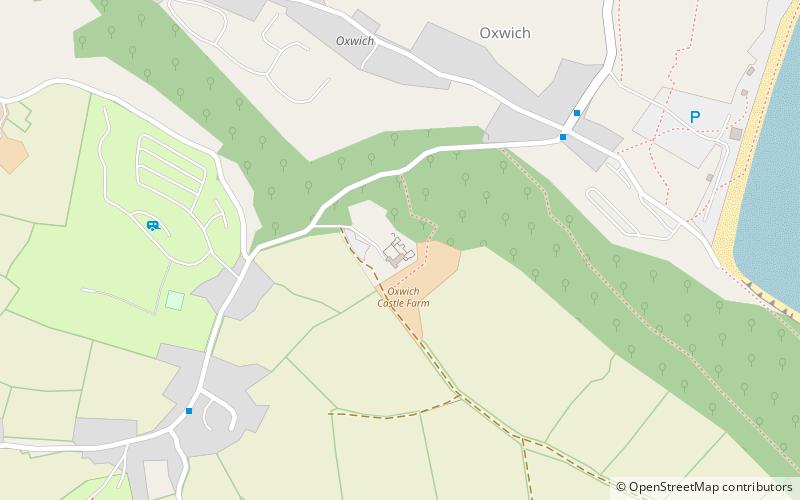 Oxwich Castle location map