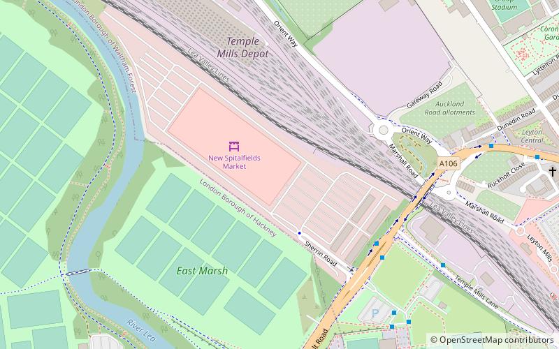 New Spitalfields Market location map