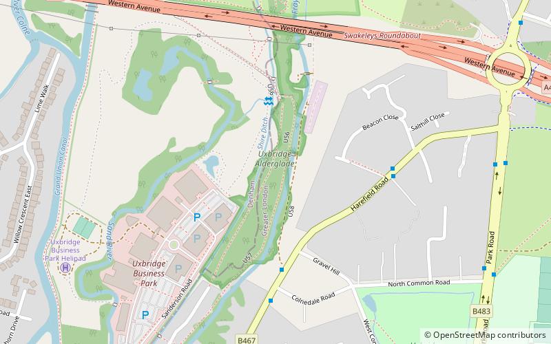 Uxbridge Alderglade location map