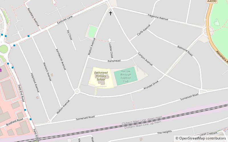 Earlsmead Stadium location map