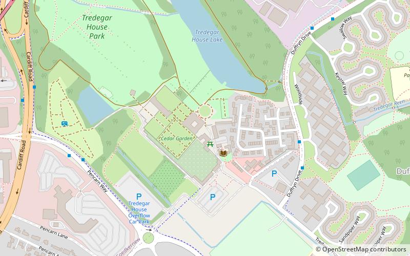 Tredegar House location map