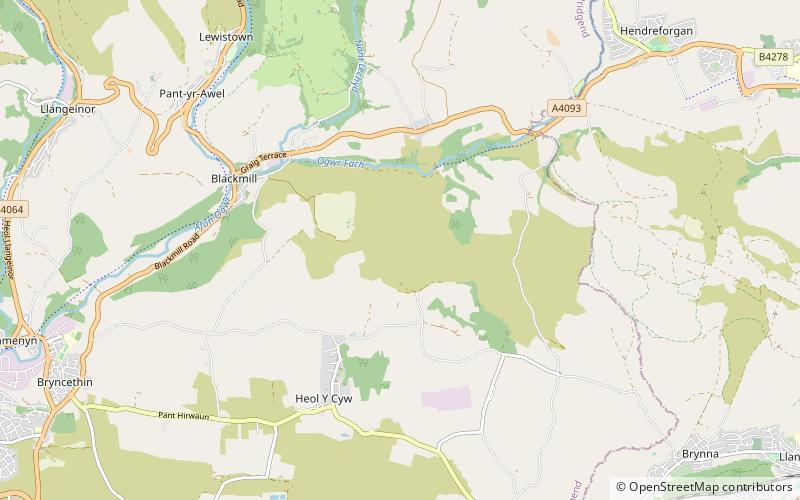 Mynydd y Gaer location map
