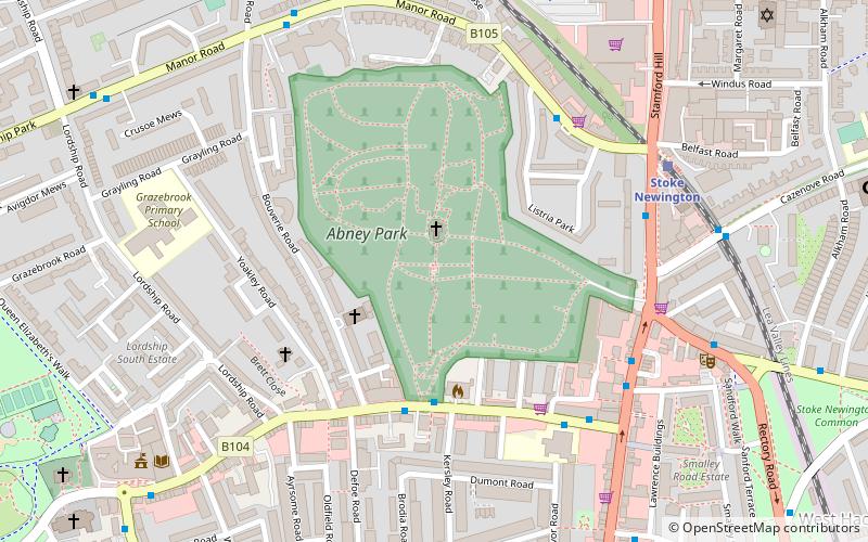 Abney Park Chapel location map