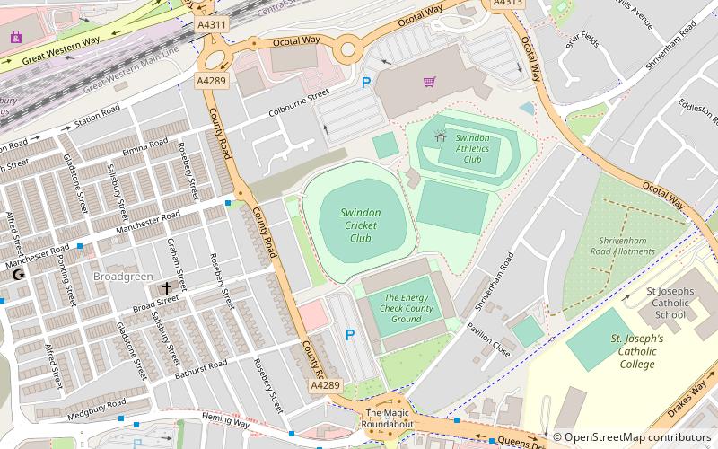 Swindon Cricket Club location map