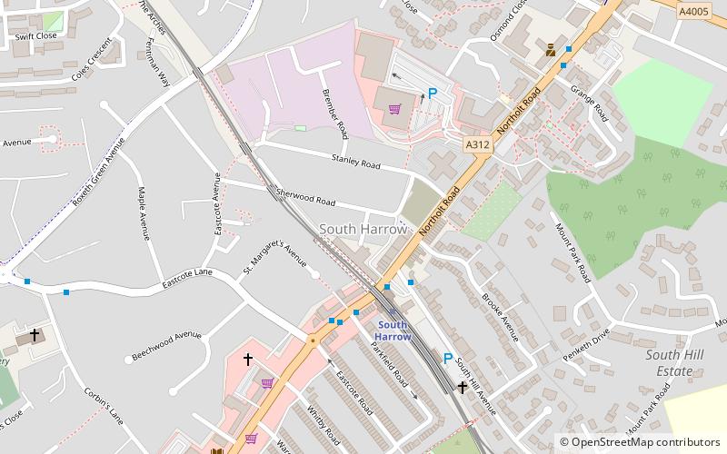 south harrow london location map