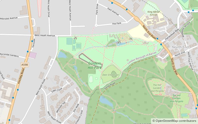 Golders Hill Park location map