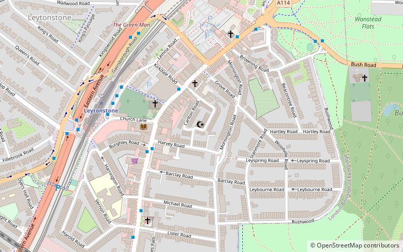 Leytonstone Mosque location map